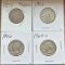 (4) US Silvers Quarters --- Barber, Standing Liberty, & Washington