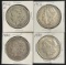 (4) Morgan Silver Dollars --- 1880, 1888, 1902, & 1902-O