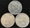 1927 P, D, & S Peace Silver Dollars