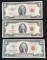 (3) Unites States $2 Red Seal Notes