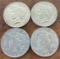 (4) Peace Silver Dollars --- 1923-D, 1926-S, 1926-D, & 1934-D