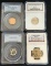 (4) Graded United States Coins - PCGS & NGC