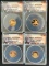 2009-S Proof Lincoln Cent Set - 4 Coins - ANACS PR70 DCAM - First Strike