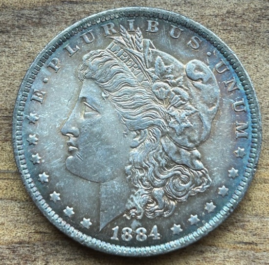 1884-O Morgan Silver Dollar - With Toning