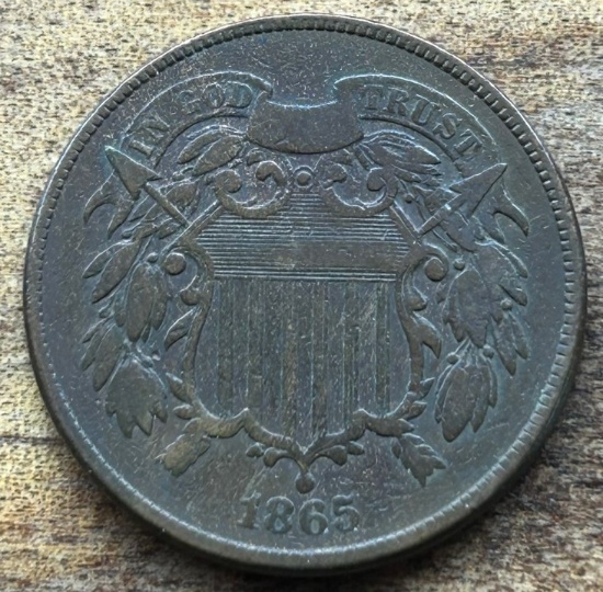 1865 United States Two Cent Piece - Fancy 5