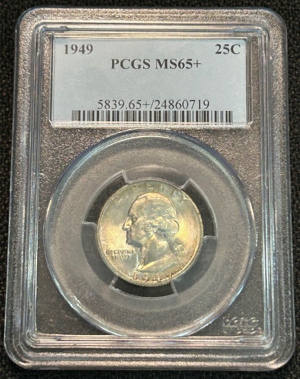 1949 Washington Silver Quarter - PCGS MS65+