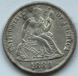 1889-S United Stated Seated Liberty Dime