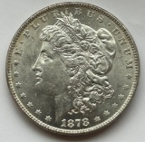 1878 Morgan Silver Dollar - 7 Tail Feathers - Uncirculated Condition