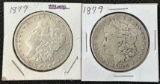 (2) 1879 Morgan Silver Dollars