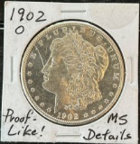 1902-O Morgan Silver Dollar - MS Details - Proof Like
