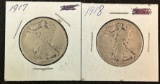 1917 & 1918 Walking Liberty Half Dollar