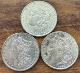 (3) Morgan Silver Dollars - 1886, 1887-S, & 1889