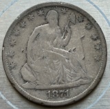 1871-S United States Seated Liberty Half Dollar