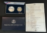 1991-1995 WWII 50th Anniversary Commemorative Coins - With COA