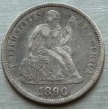 1890-S United States Seated Liberty Dime