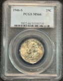 1946-S Washington Silver Quarter - PCGS MS66