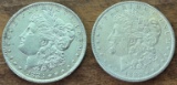(2) 1883-O Morgan Silver Dollars