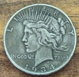 1934-S Peace Silver Dollar - Better Date