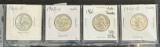 (4) Uncirculated Condition Washington Silver Quaters