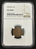 1915-D Lincoln Wheat Cent - NGC VG 8 BN