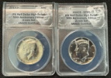 2014 P&D Kennedy Half Dollar 50th Anniversary 2 Coin Set - ANACS SP69