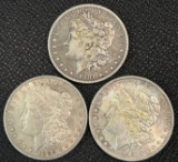 1881-S, 1882-S, & 1885 Morgan Silver Dollars