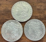 (3) Morgan Silver Dollars --- 1884-S, 1892, and 1900-S