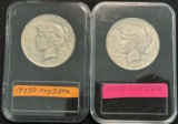 1927-D & 1934-D Peace Silver Dollars