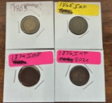 (4) Early Dated Indian Head Cents