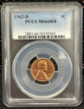 1962-D Lincoln Memorial Cent - PCGS MS66RD