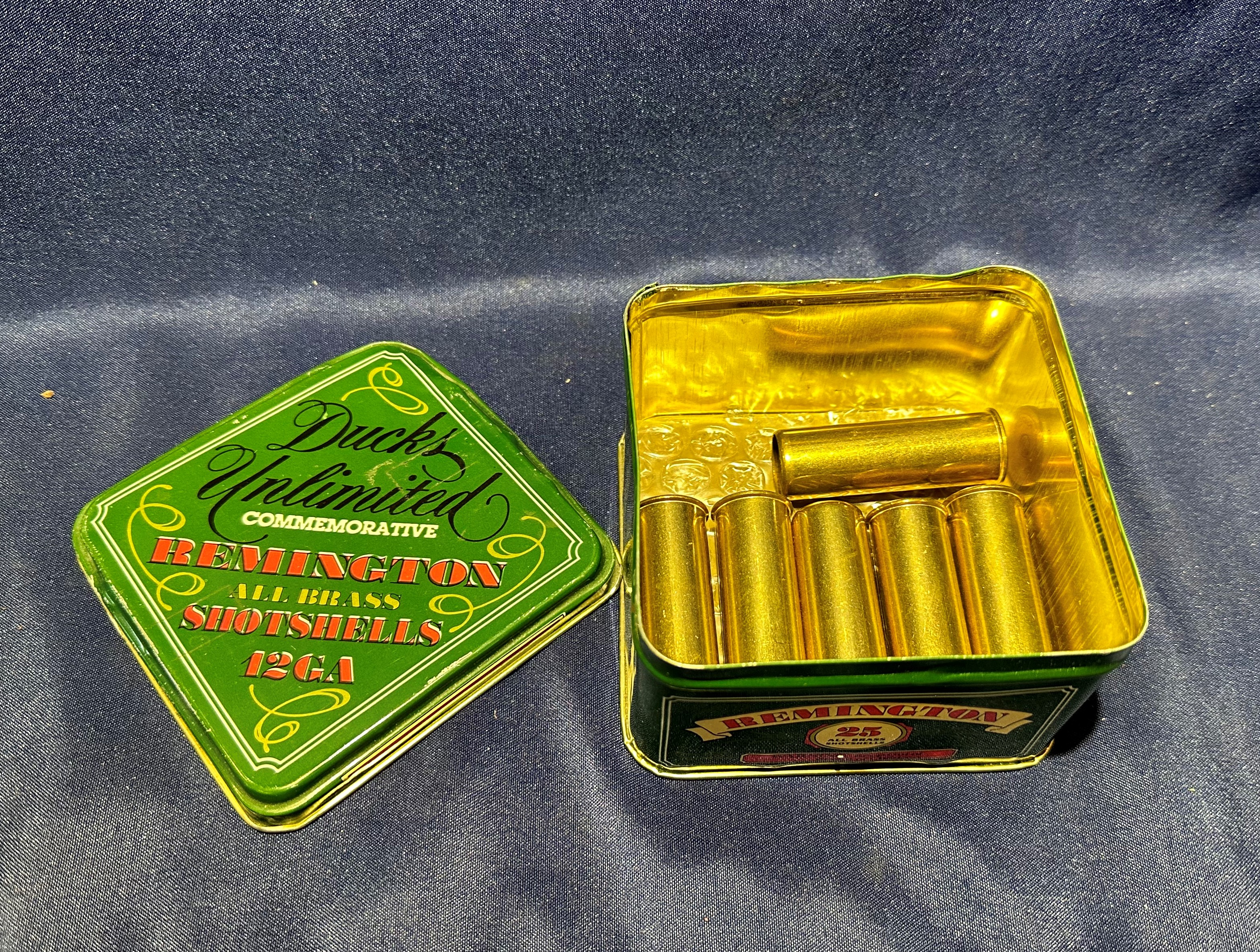 2) Remington 12GA Ducks Unlimited Commemorative Brass Shotshells