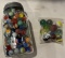 JAR OF MARBLES AND SHOOTERS