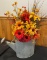 VINTAGE SPRINKLING CAN WITH FALL DÉCOR