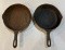 (2) NO. 6 CAST IRON PANS