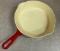 GRISWOLD NO. 6 CAST IRON PAND - WITH RED AND WHITE ENAMEL