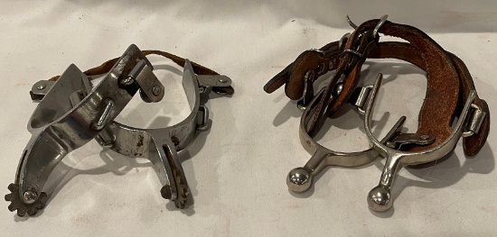 TWO SETS OF WESTERN SPURS