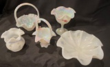 NICE GROUP OF HAND PAINTED FENTON PIECES