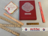 ADVERTISING LOT - RULERS - 1946 MEAT PACKERS GUIDE & MORE