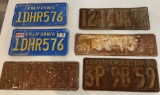 VINTAGE LICENSE PLATES - INCLUDING CALIFORNIA WORLDS FAIR
