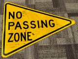 NO PASSING ZONE - SIGN