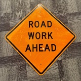 ROAD WORK AHEAD - SIGN