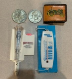 JOHN DEERE WALLET - ENRON THERMOMETER - AND MORE