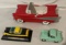 CHEVY CAR PLANTER AND 2 OTHER CAR ITEMS