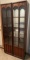 TWO DOOR LIGHTED CHINA HUTCH WITH GLASS SHELVES