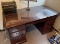 WOODEN OFFICE DESK- BUYER MAY HAVE TO TAKE DESK APART TO GET IT OUT OF HOUSE