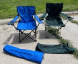 GREEN & BLUE CAMPING CHAIRS