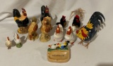 ASSORTED CHICKENS - FIGURINES & SALT & PEPPERS