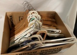BOX OF CLOTHES HANGERS