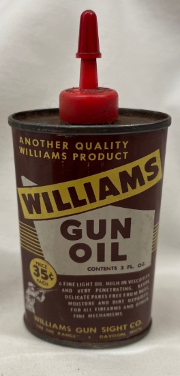 WILLIAMS GUN OIL ADVERTISING TIN