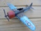 WORLD WAR TWO ERA TOY CAST AIRPLANE WITH FOLDING WINGS-HUBLEY-FOR PARTS